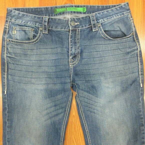 36x32 ROCK & ROLL COWBOY PISTOL/ REGULAR STRAIGHT FIT COTTON JEANS 36W x 32L - Picture 4 of 7